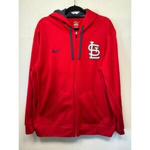 Nike St. Louis Cardinals Therma-Fit Full Zip Hooded Sweatshirt, Size Large